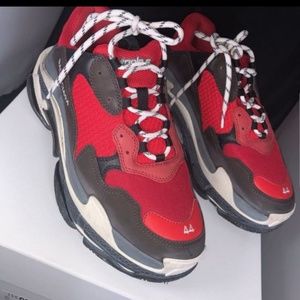 Red Balenciaga Triple S and Yellow Balenciaga Trip
